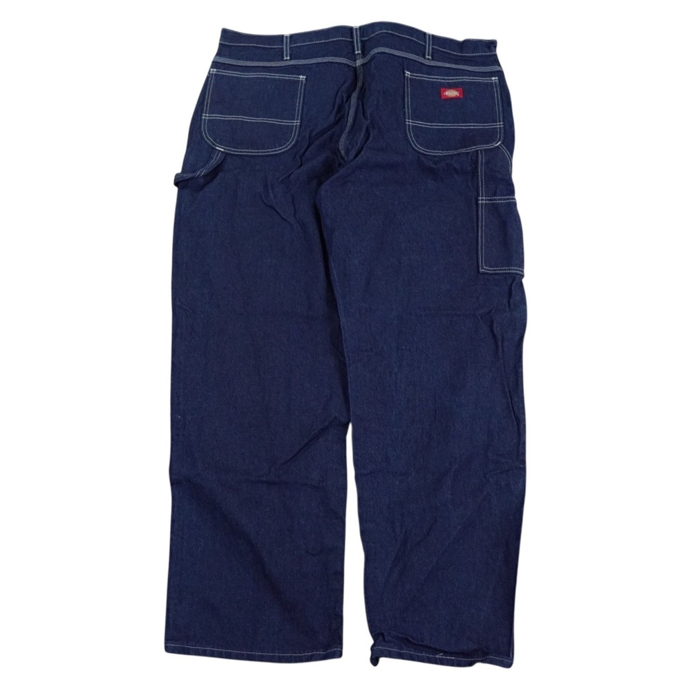 Dickies Carpenter Jeans Mens 42x39U (42x32) Blue Workwear Triple Needle Stitch